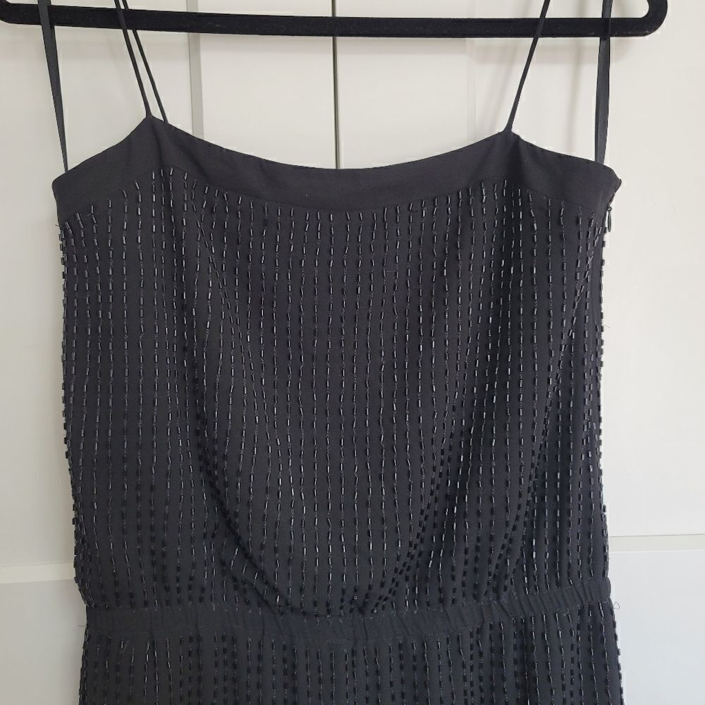 Ann Taylor spaghetti strap beaded black dress - Picture 6 of 12